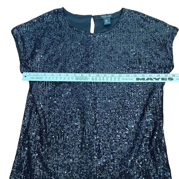 Rachel zoe top sequin black blouse size medium - Picture 9 of 10